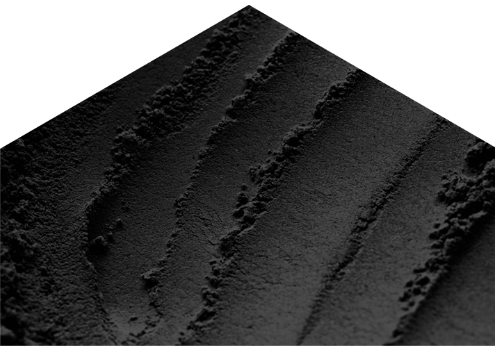 Carbon black closeup
